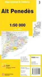 Mapa comarcal de Catalunya 1:50 000. Alt Penedès | 9788439397151