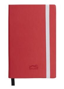 CUADERNO NOTAS GALGO A6 80H 100G LISO ROJO | 8413623627585