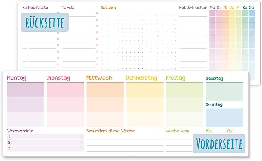 PLANIFICADOR SEMANAL RAINBOW | 8436614460039