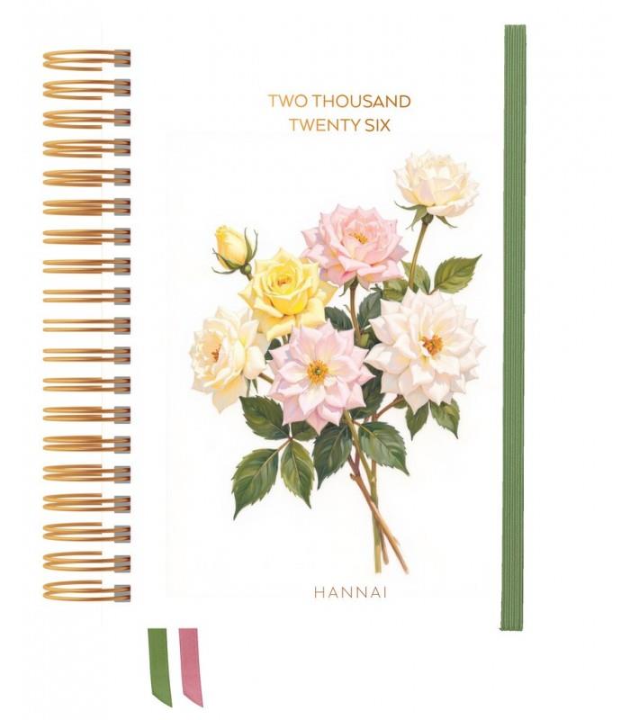 AGENDA ANUAL WIRE-O CRIMSON BLOOM 210x160 S/V | 8432115002761