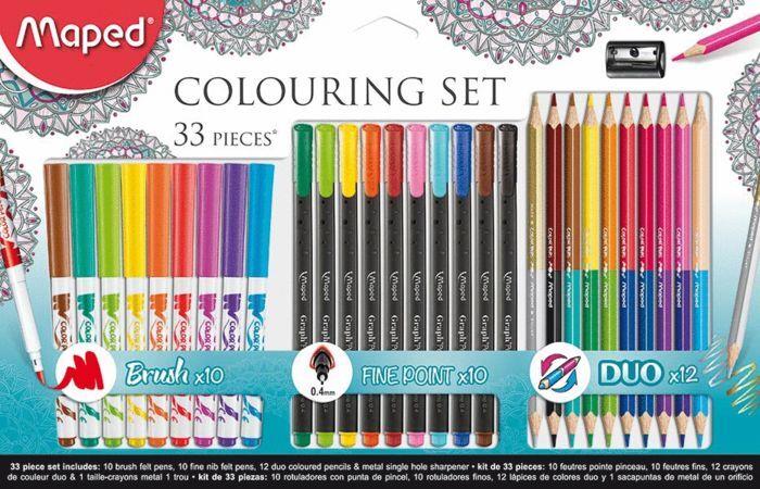 KIT MAPED MANDALA 33PZAS 10 ROTULADORES PINCEL Y 1 | 3154148974178