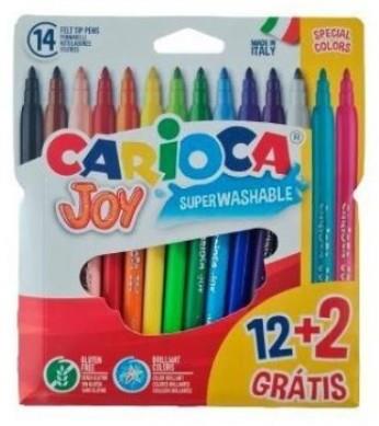 ROTULADOR CARIOCA JOY 12 COLORES + 2 GRATIS | 8003511405335