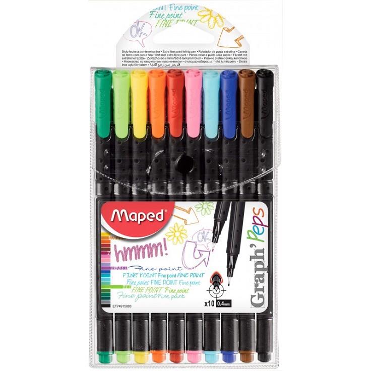 ROTULADOR MAPED EST/10 GRAPH PEPS 0.4MM SURTIDOS | 3154147491508