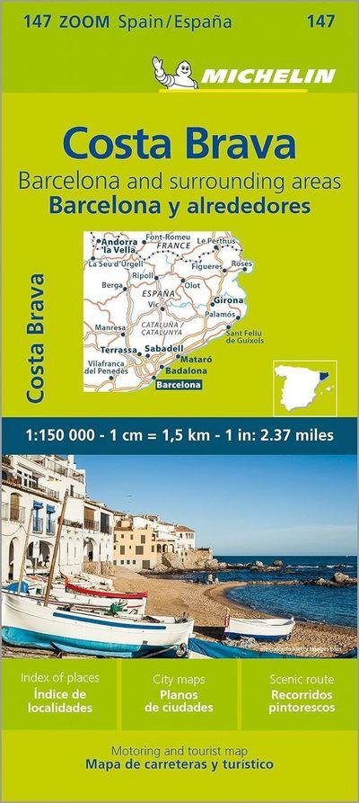 COSTA BRAVA, BARCELONA Y ALREDEDORES - MAPA ZOOM Nº 147 | 9782067262669 | MICHELIN EDITIONS DES VOYAGES