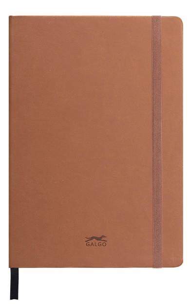 CUADERNO NOTAS GALGO A5 80H 100G LISO MARRON | 8413623627752