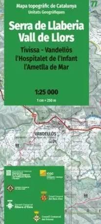 SERRA DE LLABERIA VALL DE LLORS 1:25.000 (77 MAPA ICGC) | 9788419326270 | ICGC