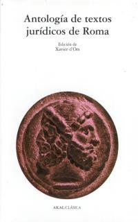 Antología de textos jurídicos de Roma | 9788446014720 | AA.VV.,