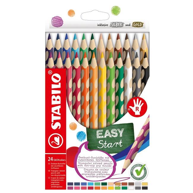 LAPIZ STABILO EASYCOLORS DIESTROS 24 COLORES | 4006381606042