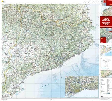 mapa topogràfic catalunya 1:250000 | 9788418601224