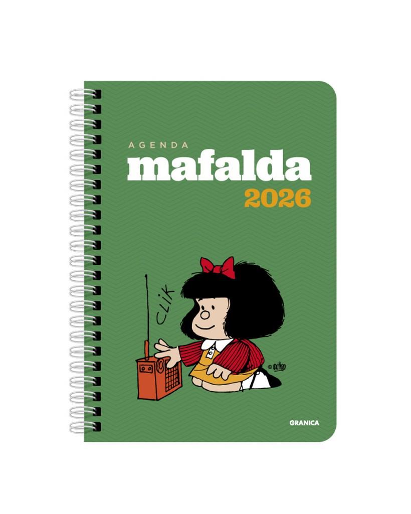 Mafalda 2026, Anillada Módulos Verde | 9786316693129 | Quino