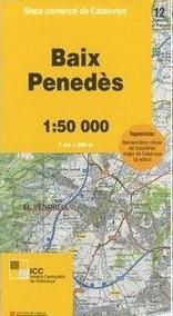 12 BAIX PENEDÈS 1:50.000 -MAPA COMARCAL CATALUNYA | 8414774340842 | ICG
