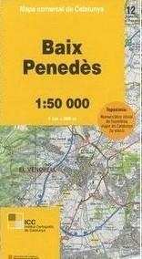 12 BAIX PENEDÈS 1:50.000 -MAPA COMARCAL CATALUNYA | 8414774340842 | ICG