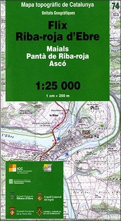 Mapa topogràfic de Catalunya 1:25 000. Unitats Geogràfiques. 74- Flix, Riba-roja | 9788439388784