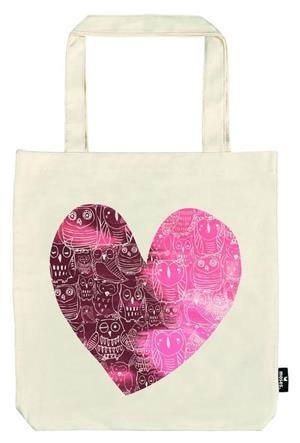 BOLSA DE TELA DE LA COMPRA CORAZON CON BUHO | 4033477834522