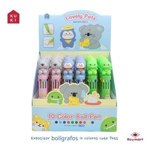 BOLIGRAFOS 10 COLORES LOVELY PETS SUR | 8431234190731