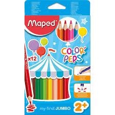 LAPIZ MAPED COLORPEPS JUMBO 12 COLORES SURTIDOS | 3154148340102