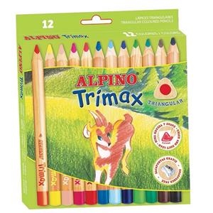 LAPIZ ALPINO 12 COLORES TRIMAX | 8413240429197
