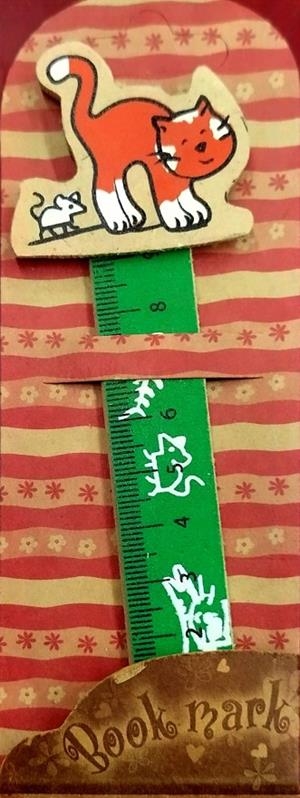 MARCAPAGINAS GATOS DIVERTIDOS MADERA | 8429640801211