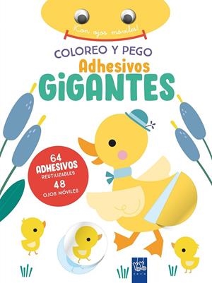 Coloreo y pego adhesivos gigantes. Pato | 9788408266396 | YOYO