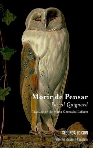 Morir de pensar | 9788412919622 | Quignard, Pascal / Fernández Rubio, Javier