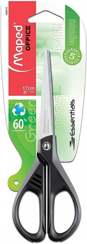 TIJERA OFICINA ESSENTIALS GREEN 17CM SIMETRICA TRY | 3154144680103