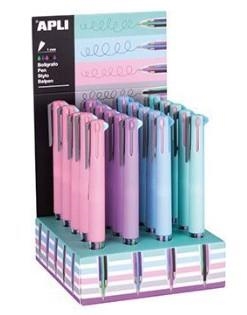 Bolígrafo Gel 5 colores Pastel Nordik APLI | 8410782183075