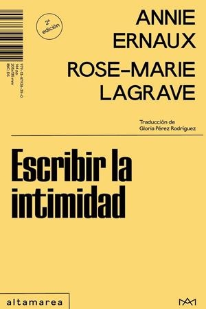 Escribir la intimidad | 9791387938390 | Ernaux, Annie / Lagrave, Rose-Marie