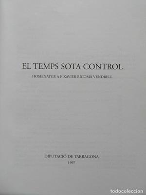 TEMPS SOTA CONTROL, EL | 9788488618320 | VARIS